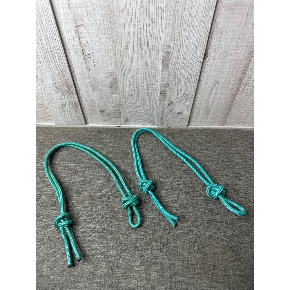 Rugged Ride Nylon Braided Horse Farm Bucket Rope Straps Turquoise Set of 2